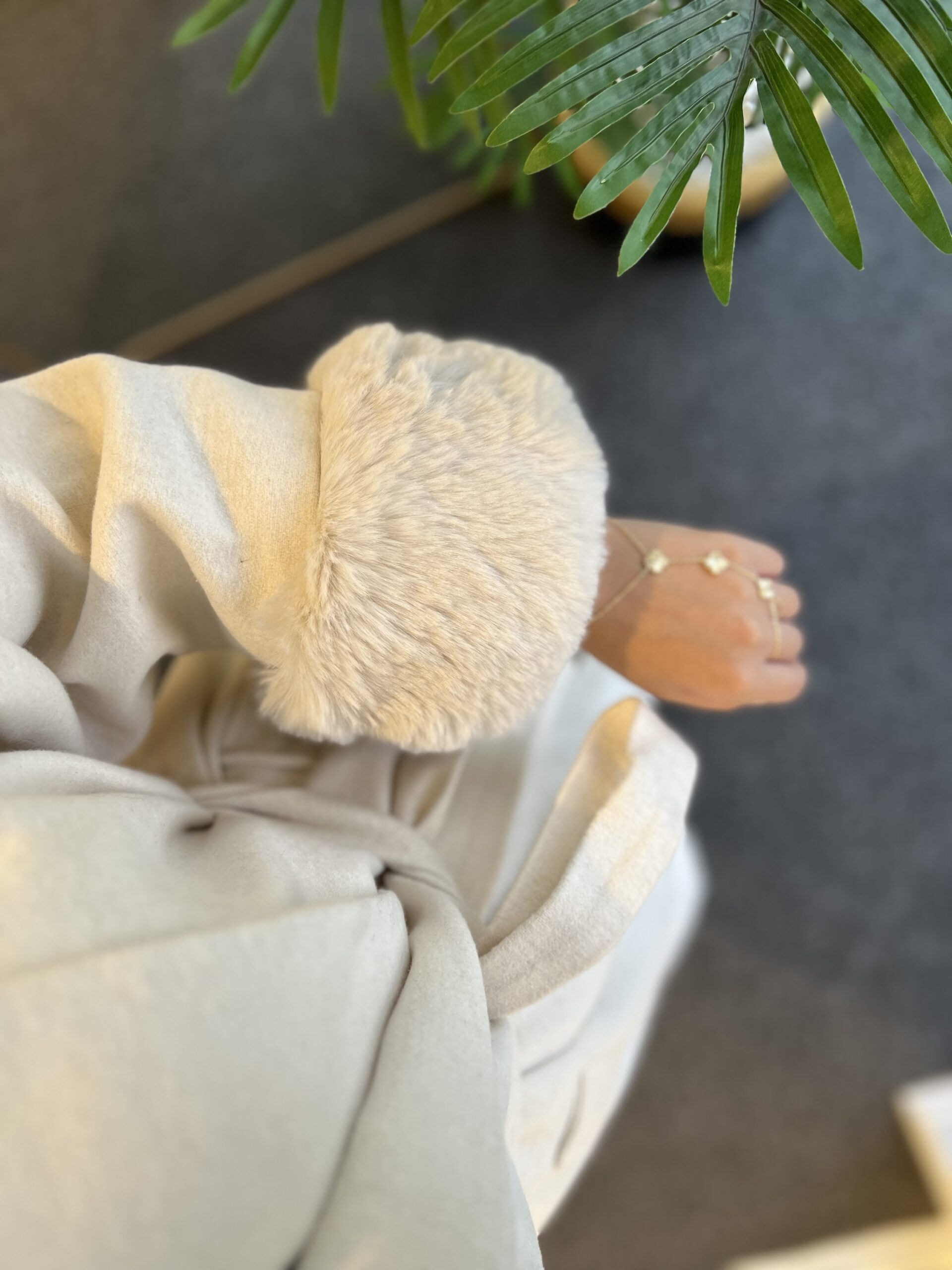 Luna Kürklü Kaşe Kaban