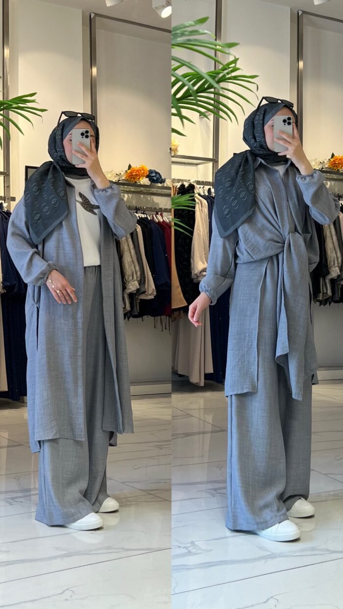 Uzun Kaplı Keten Takım - Görsel 4