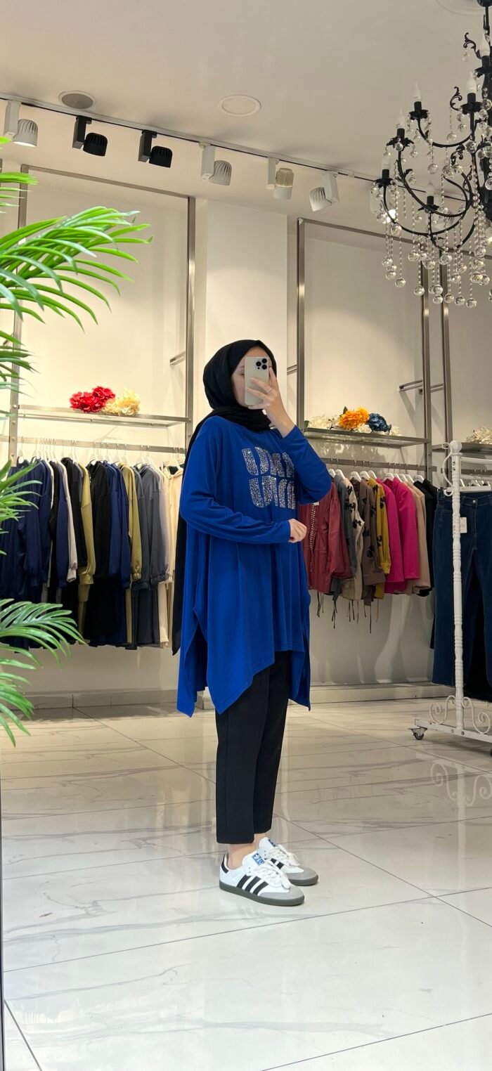 Miu Taşlı Penye Tunik - Görsel 4