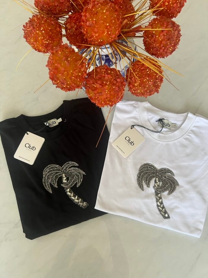 Taşlı Palmiye Tshirt - Görsel 1